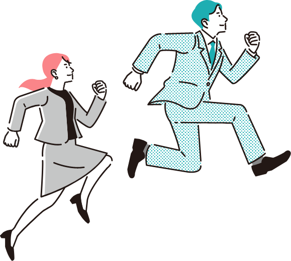 成果に繋がるホームページを共に制作のイメージイラスト