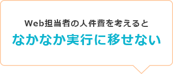 Web担当者の人件費を考えるとなかなか実行に移せない