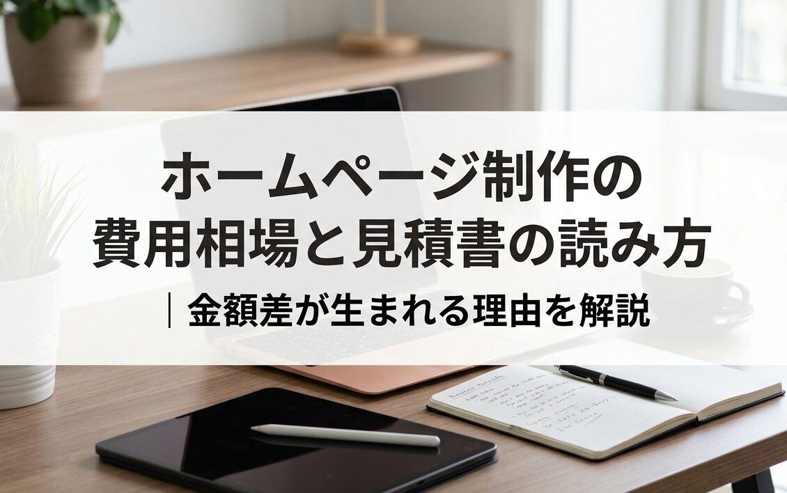 ホームページ制作の費用相場と見積書の読み方｜金額差が生まれる理由を解説